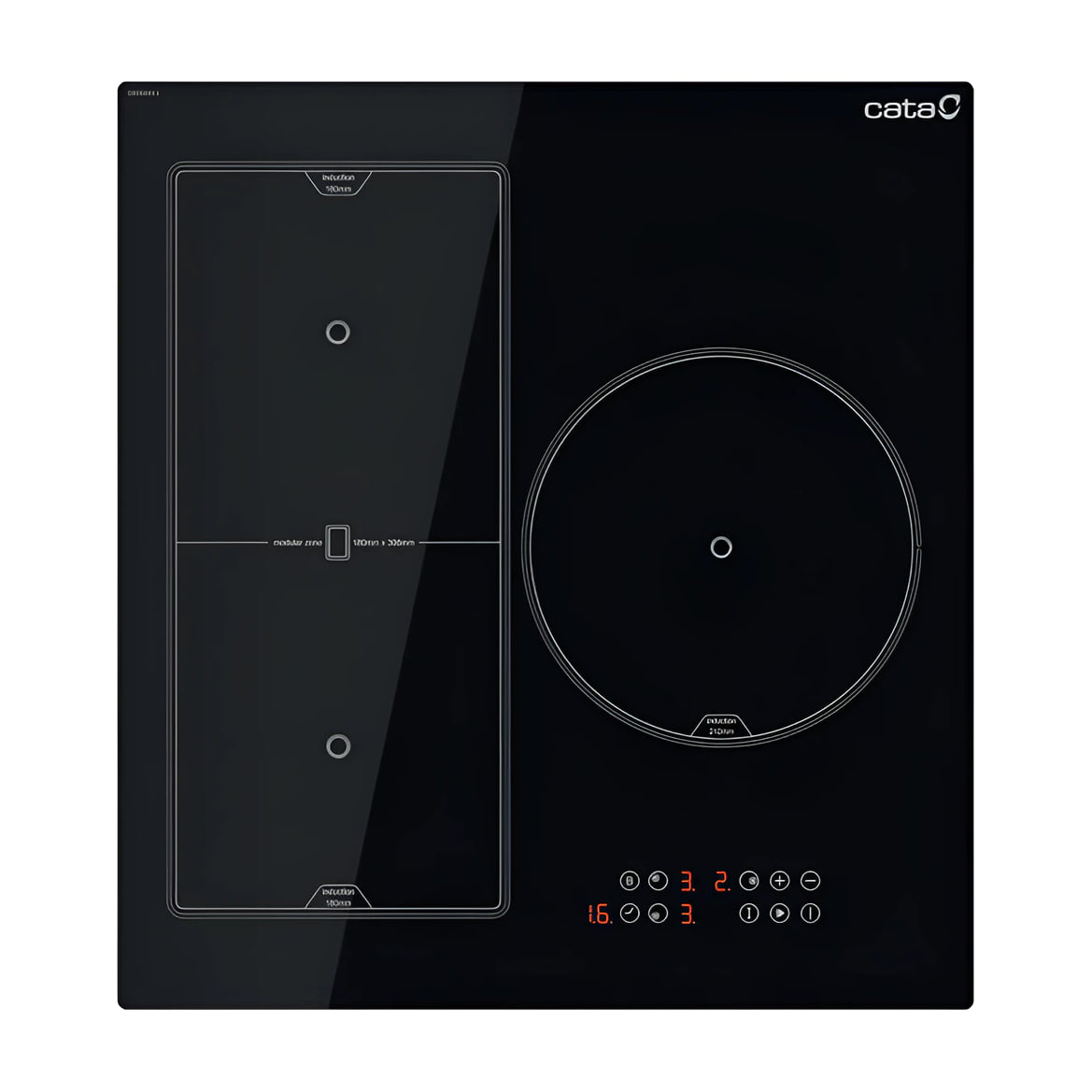 Placa de inducción CATA IFB 4003 BK de 45 cm con 3 zonas y zona flexible